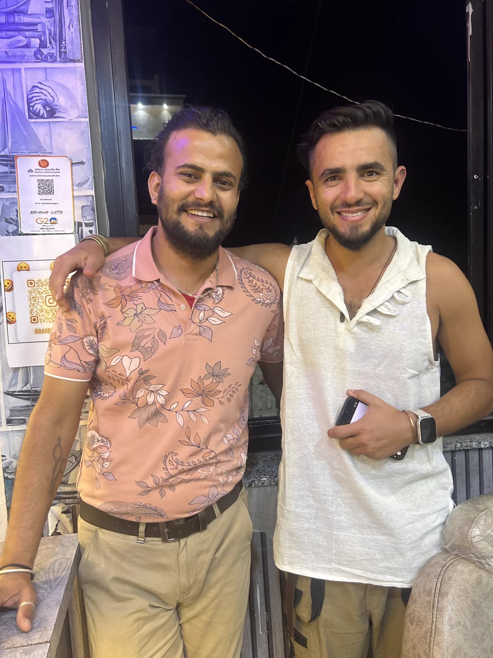 A guest with his stylist inside the Pushkar studio
